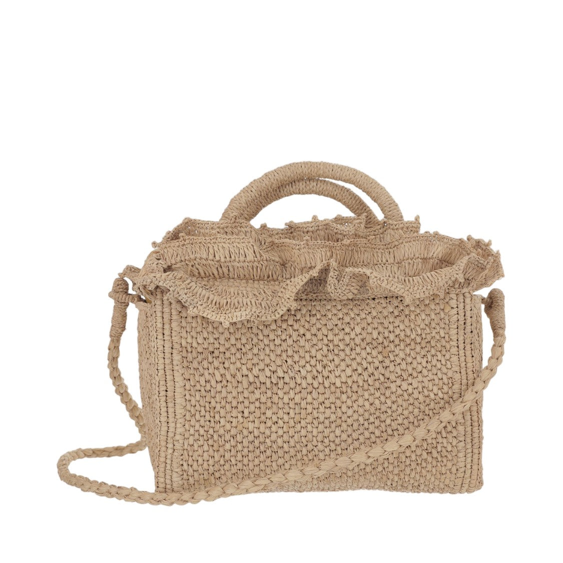 Ibeliv Rafia And Cotton Tote Bag