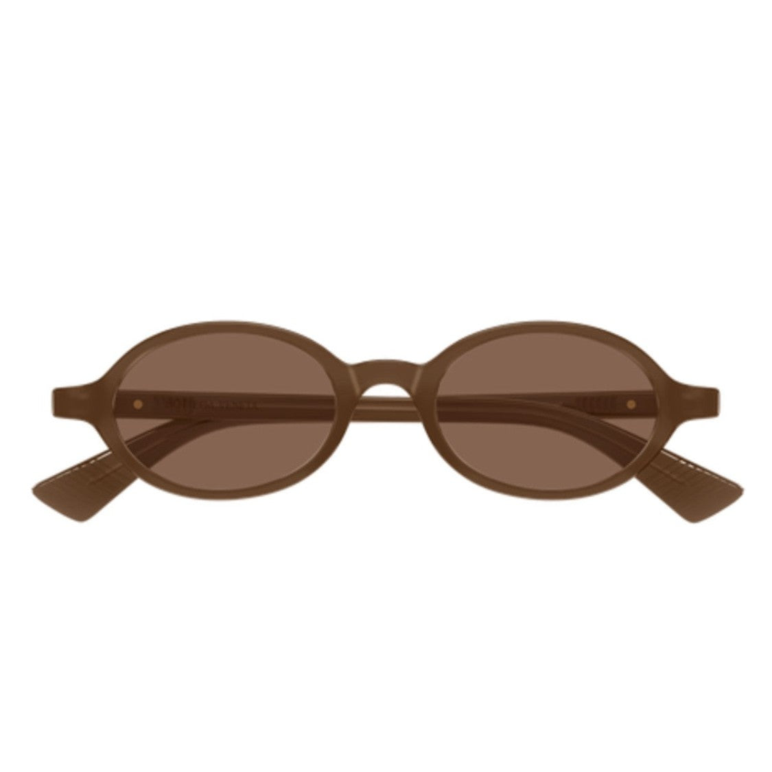 Bottega Veneta Brown Linea Ribbon Recycled Acetate Oval Sunglasses