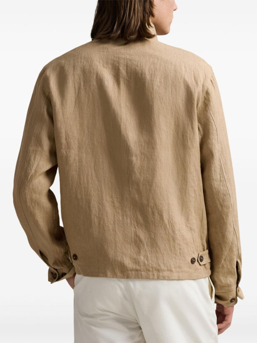 Polo Ralph Lauren Reversible Light Brown Jacket With Signature Polo Pony Motif