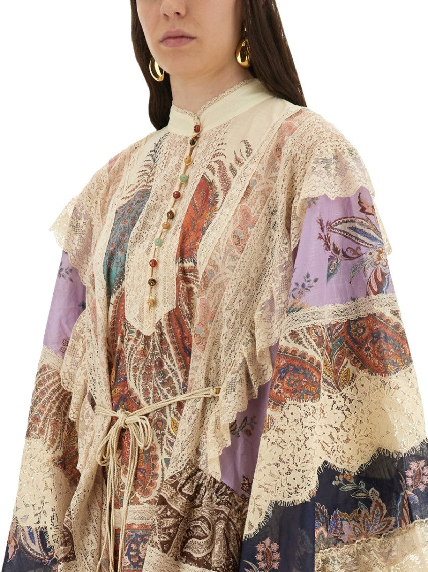 Zimmermann Rhiannon Floral Patchwork Mini Dress