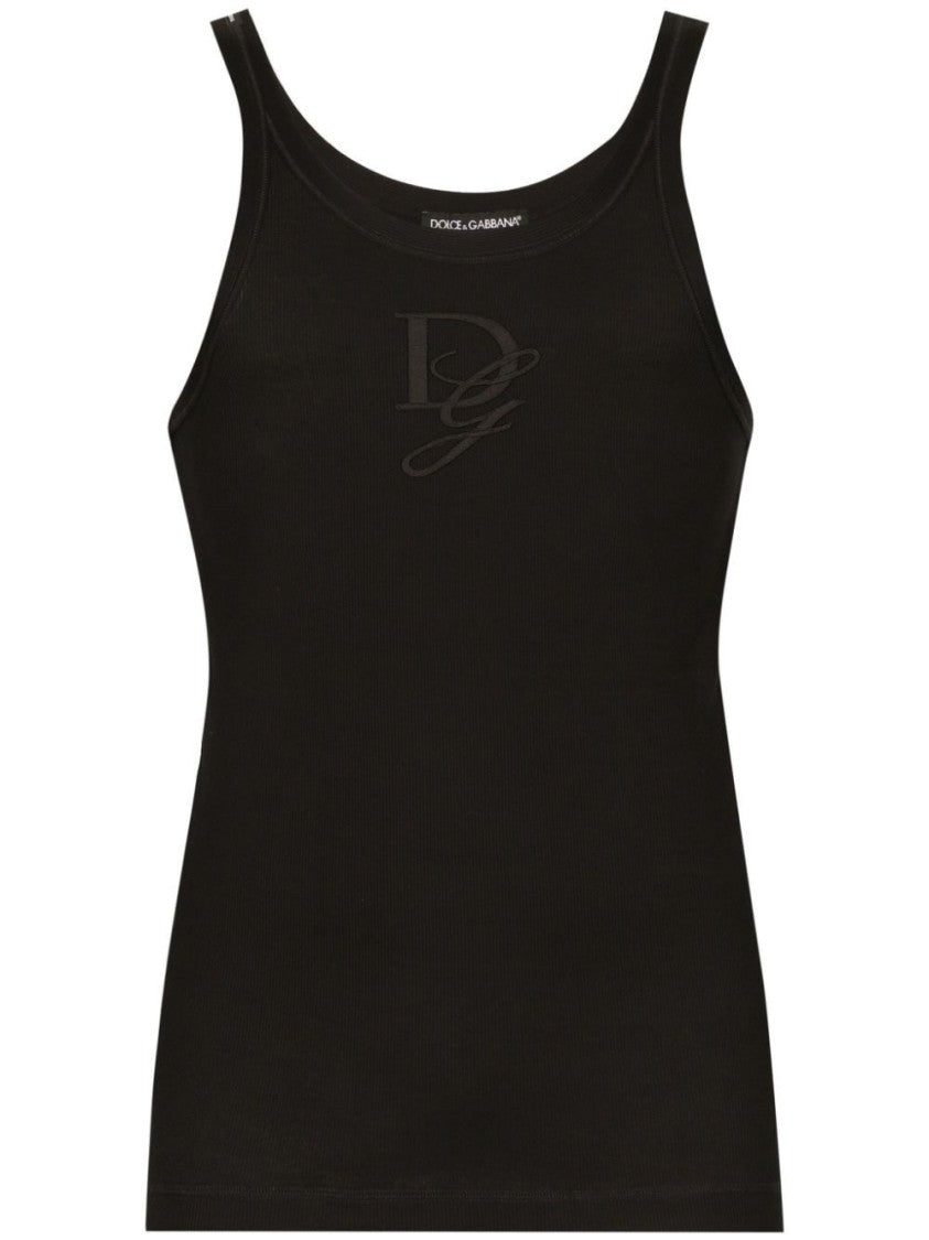 Dolce & Gabbana Fitted Scoop Neck Tank Top