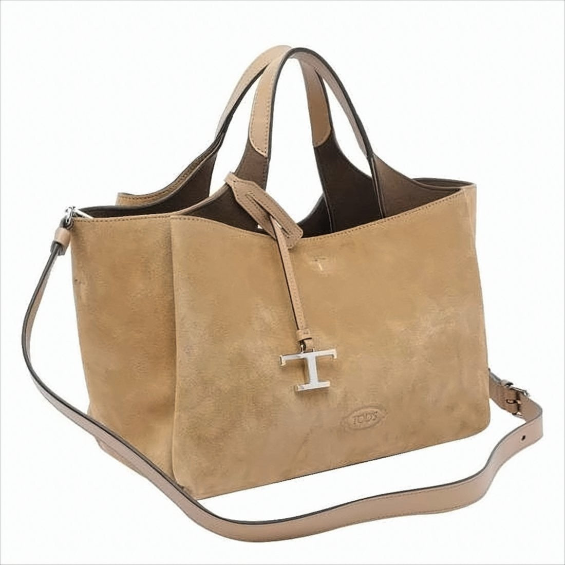Tod's Suede Leather Shoulder Bag With Structured Silhouette