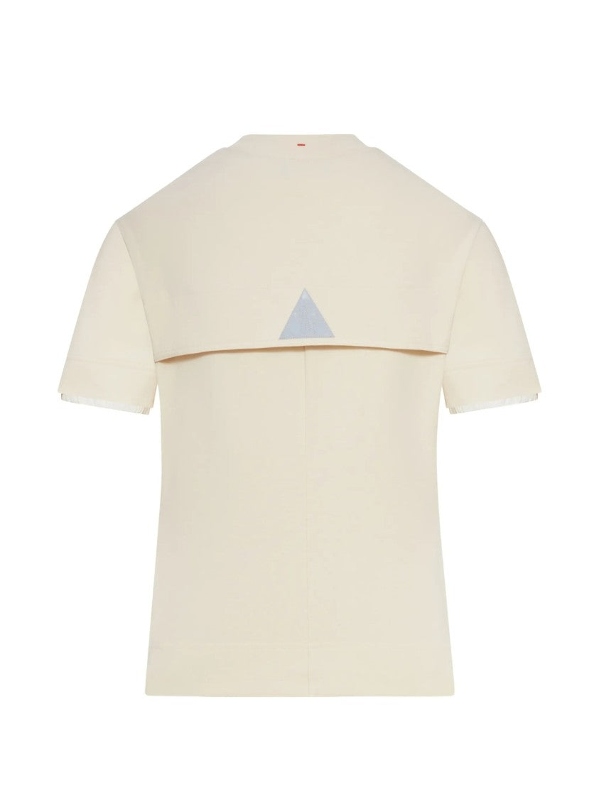 Moncler Grenoble Neutral Minimalist Cotton Blend T-Shirt