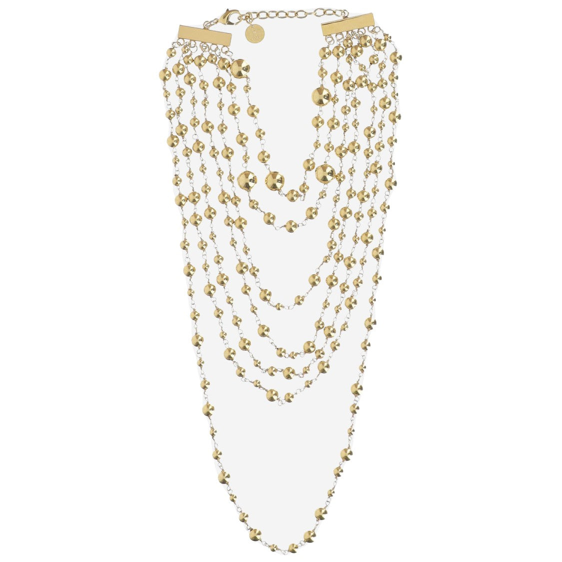 Silvia Gnecchi Metal Pearl Necklace