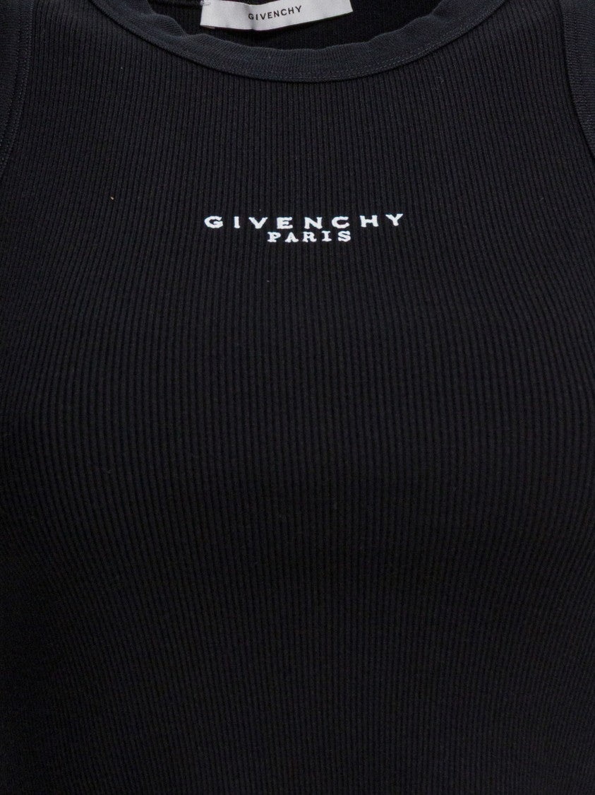 Givenchy Cropped Tank Top With Vintage Logo