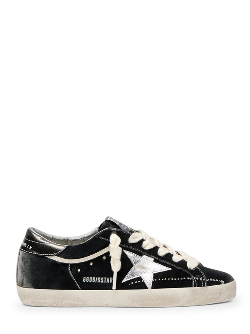 Golden Goose Low-Top Velvet Sneakers With Laminated Star Detail