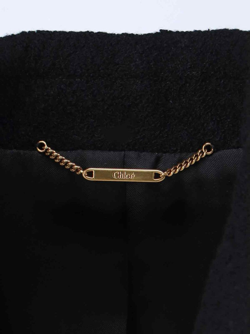 Chloé Double-Breasted Black Blazer With Classic Lapel