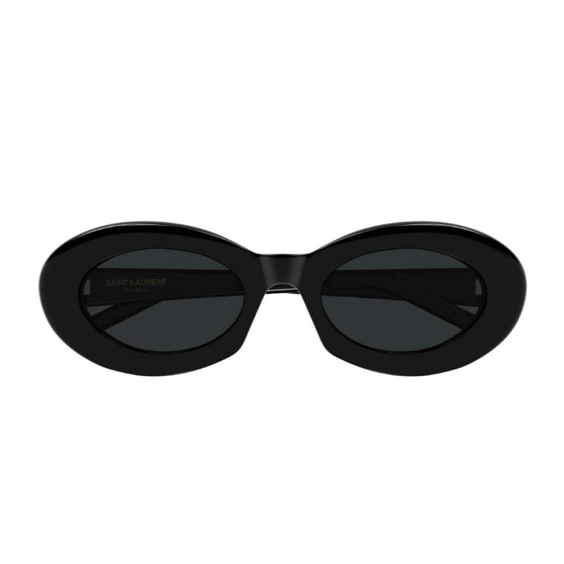 Saint Laurent Black Sl 594 Sl Logo Recycled Acetate Oval Sunglasses