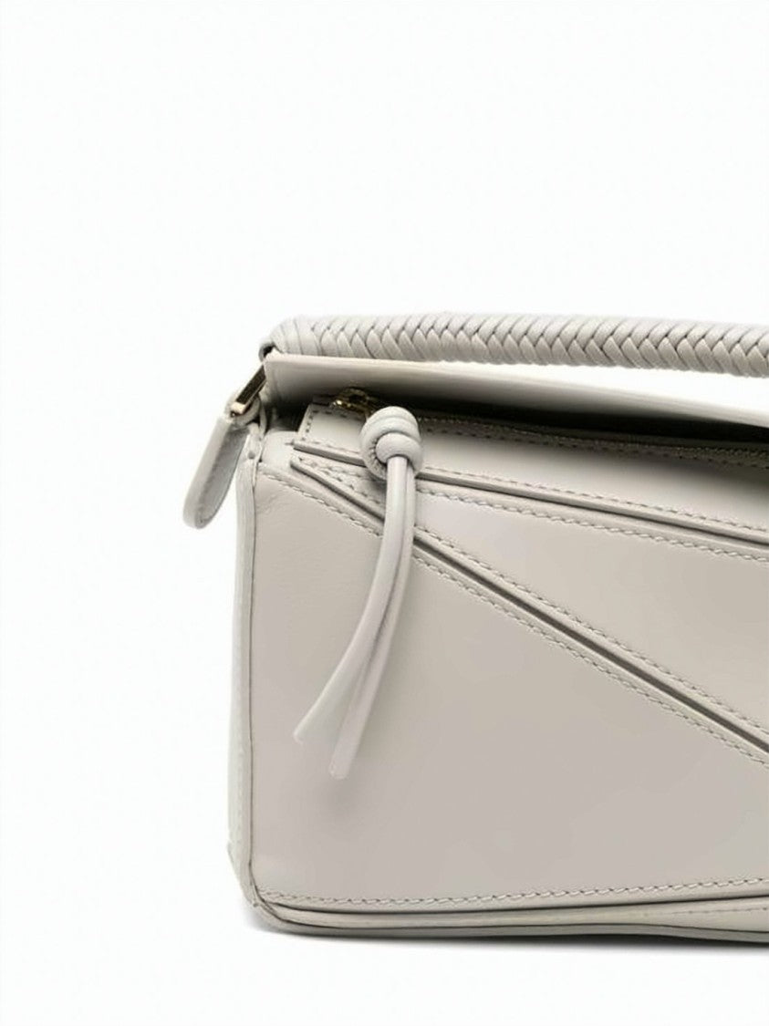 Loewe Geometric Structured Calfskin Tote With Braided Handle