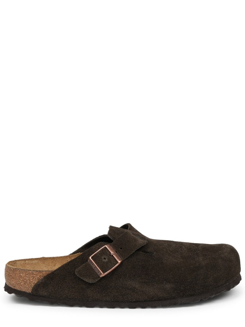 Birkenstock Minimalist Suede Slip-On Sabot With Adjustable Buckle