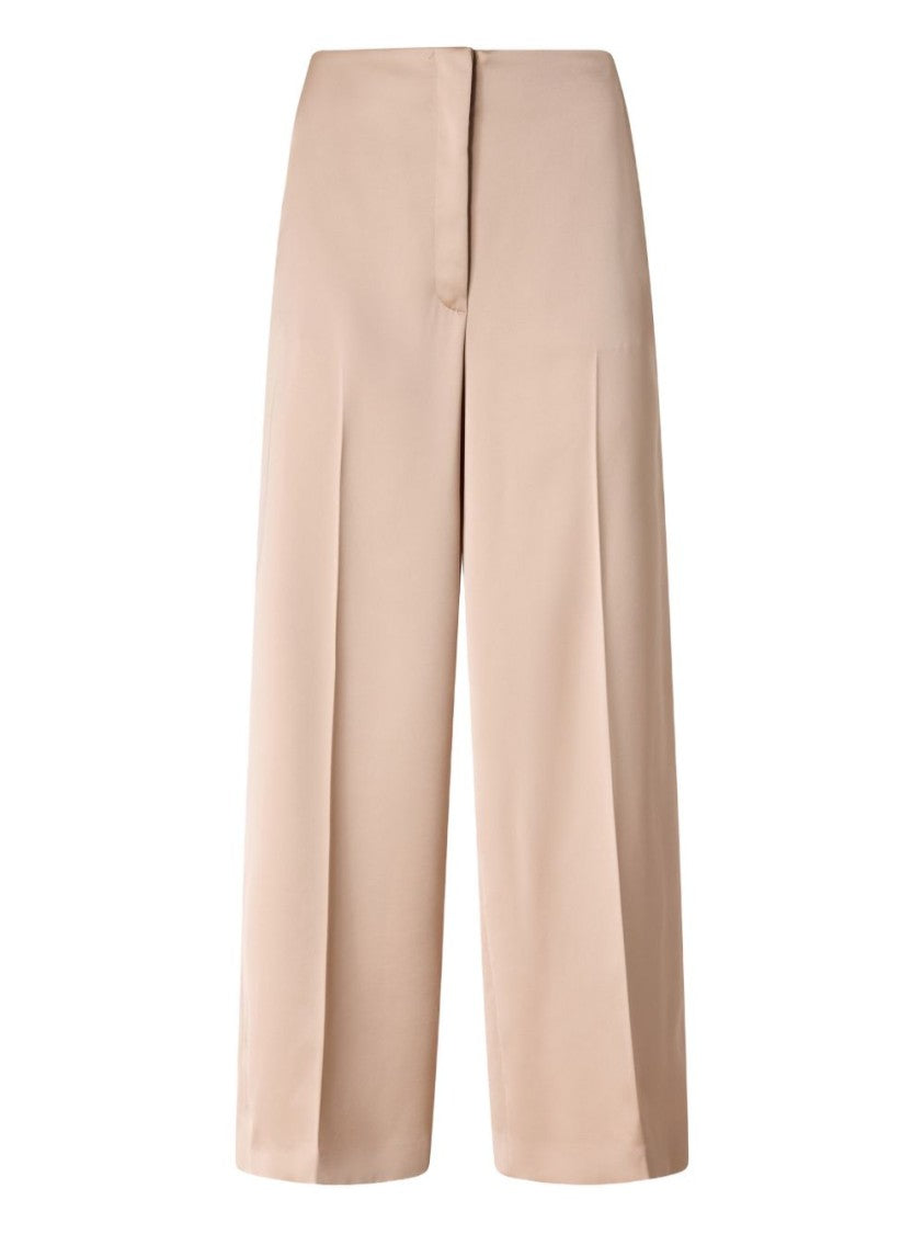Pinko Wide-Leg Cropped Trousers With Tailored Pleating