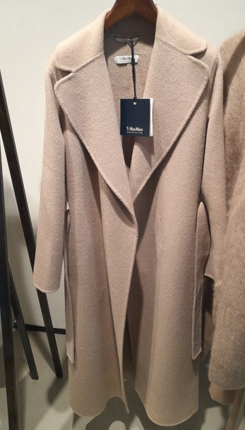 Max Mara Wrap Coat With Wide Lapel Collar