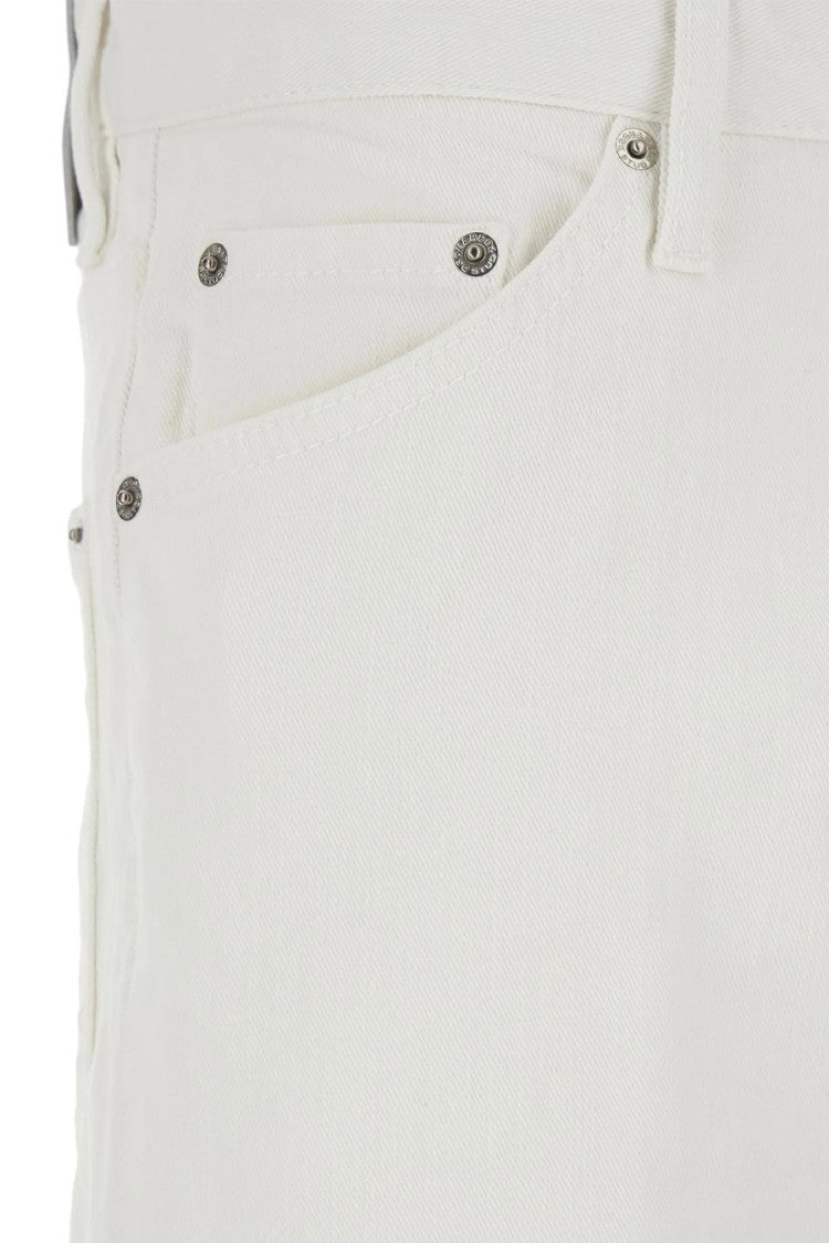 Dsquared2 White Slim Tapered Cotton-Blend Jeans