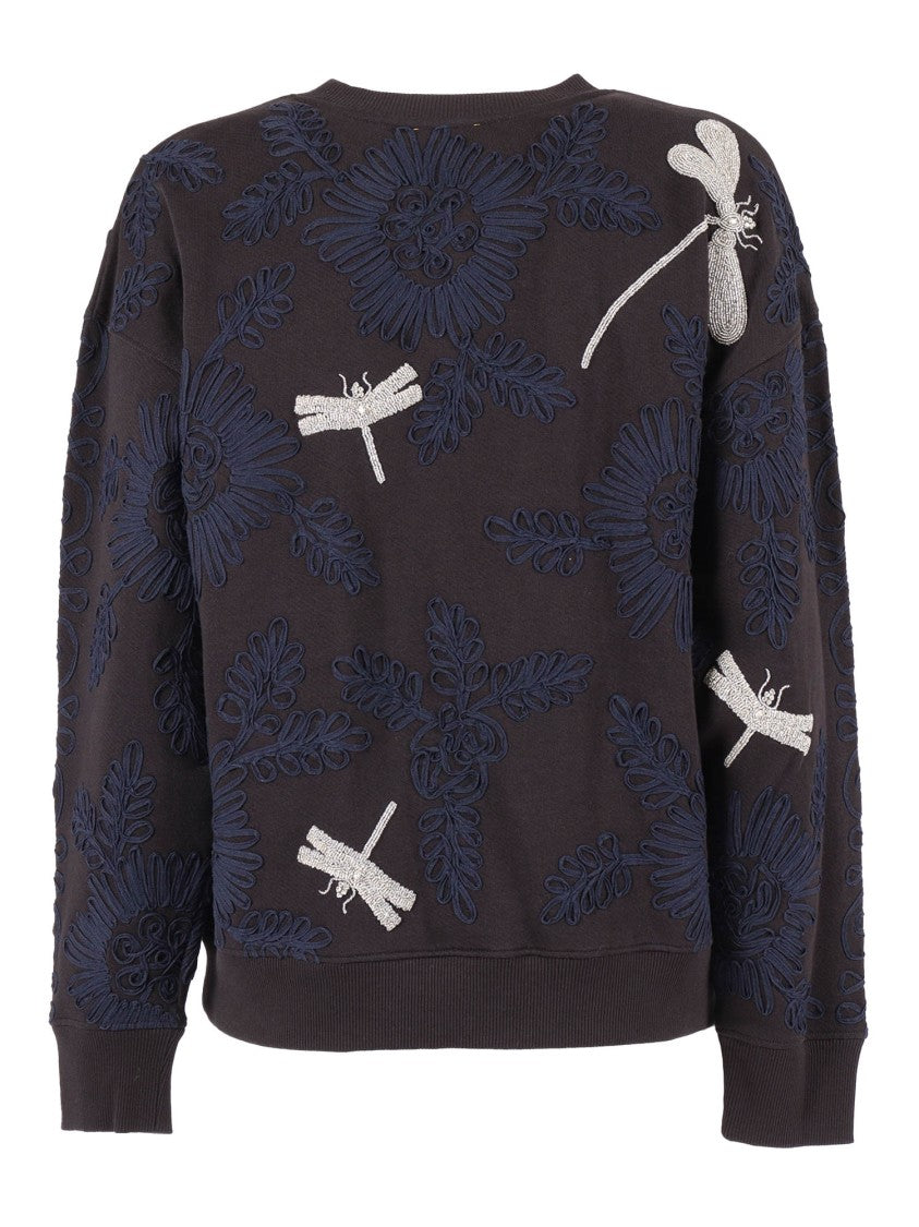 Forte Forte "Voila' Une Fleur" Embroidery Sweatshirt