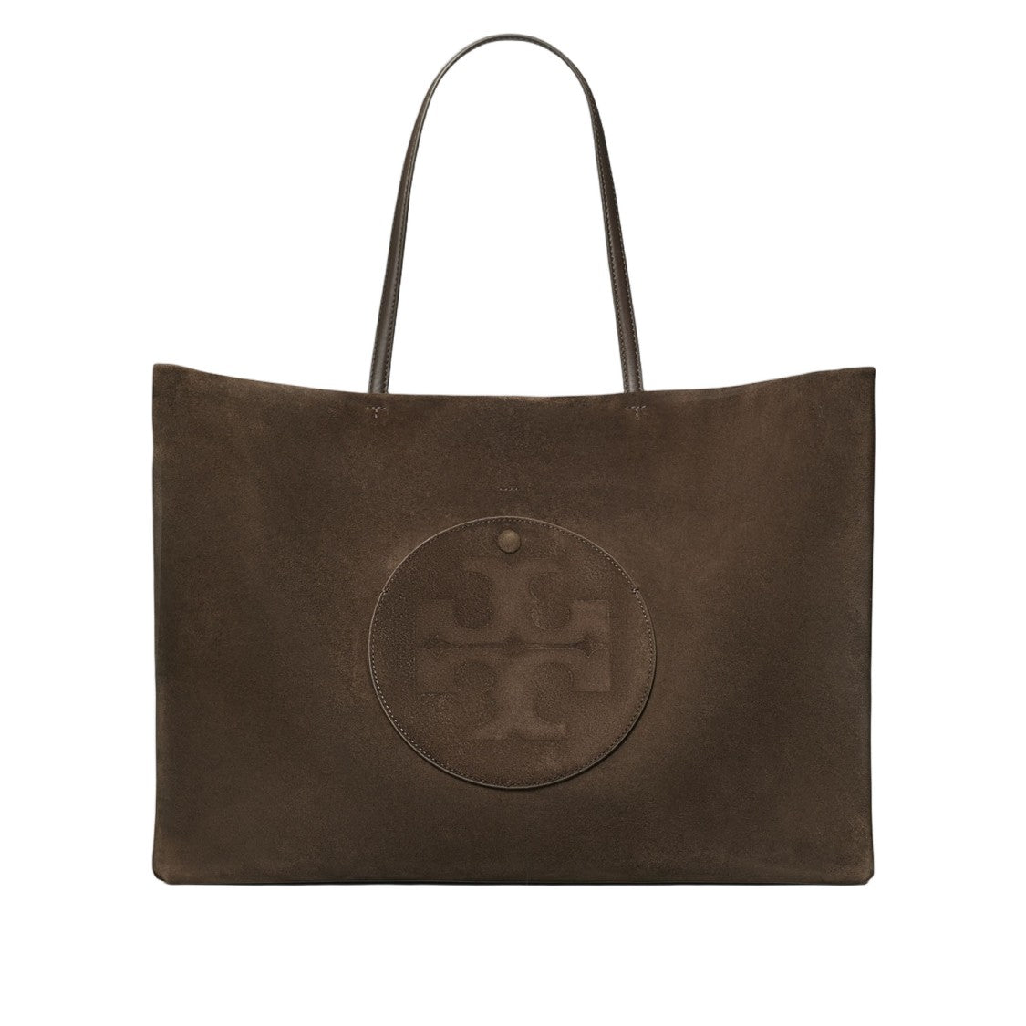 Tory Burch Suede Tote Bag With Leather Trim