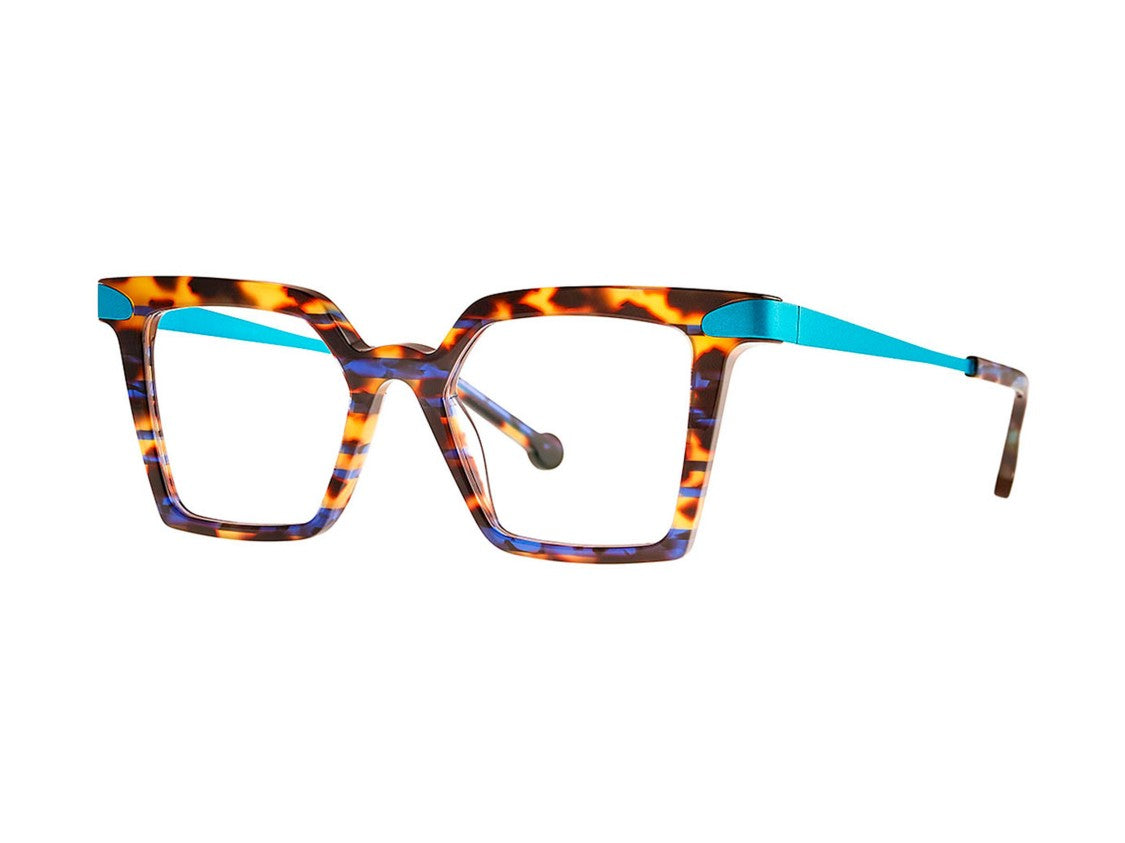 Theo Turquoise Duo Oversized Square Eyeglasses