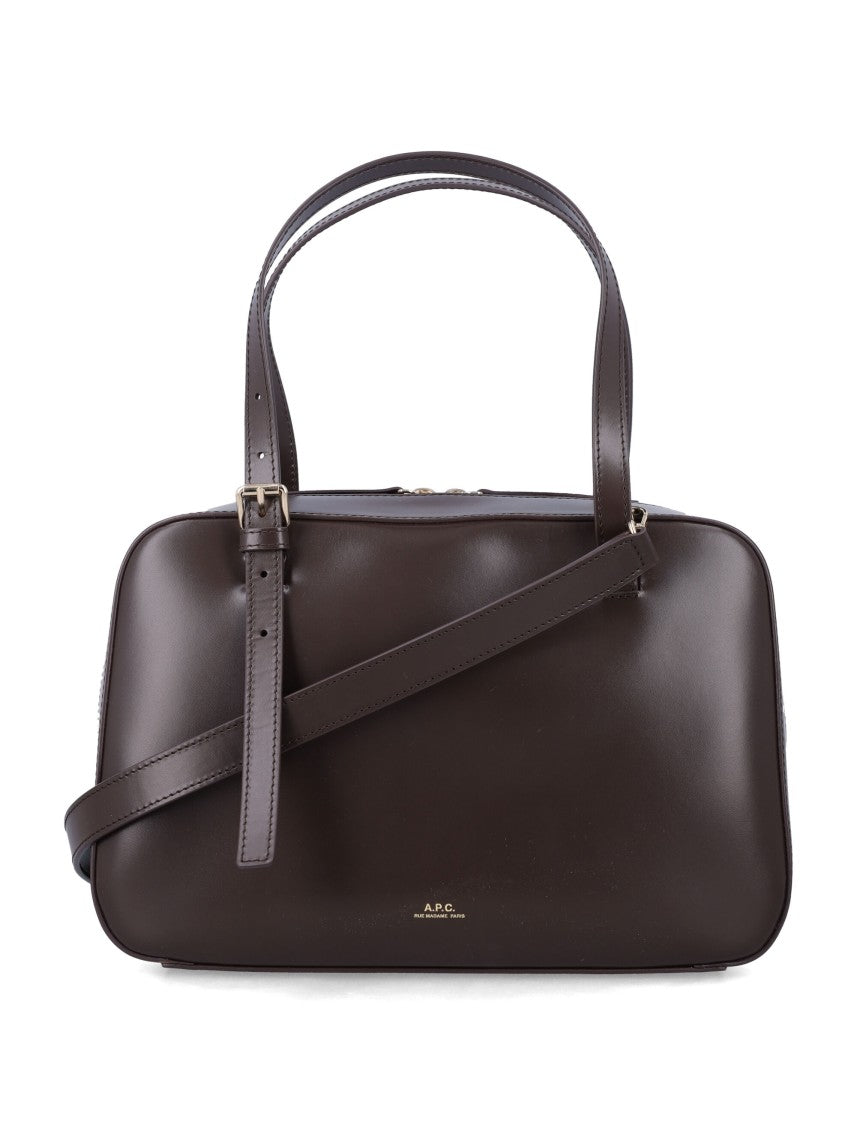 A.P.C. Virginie Box Structured Leather Bag