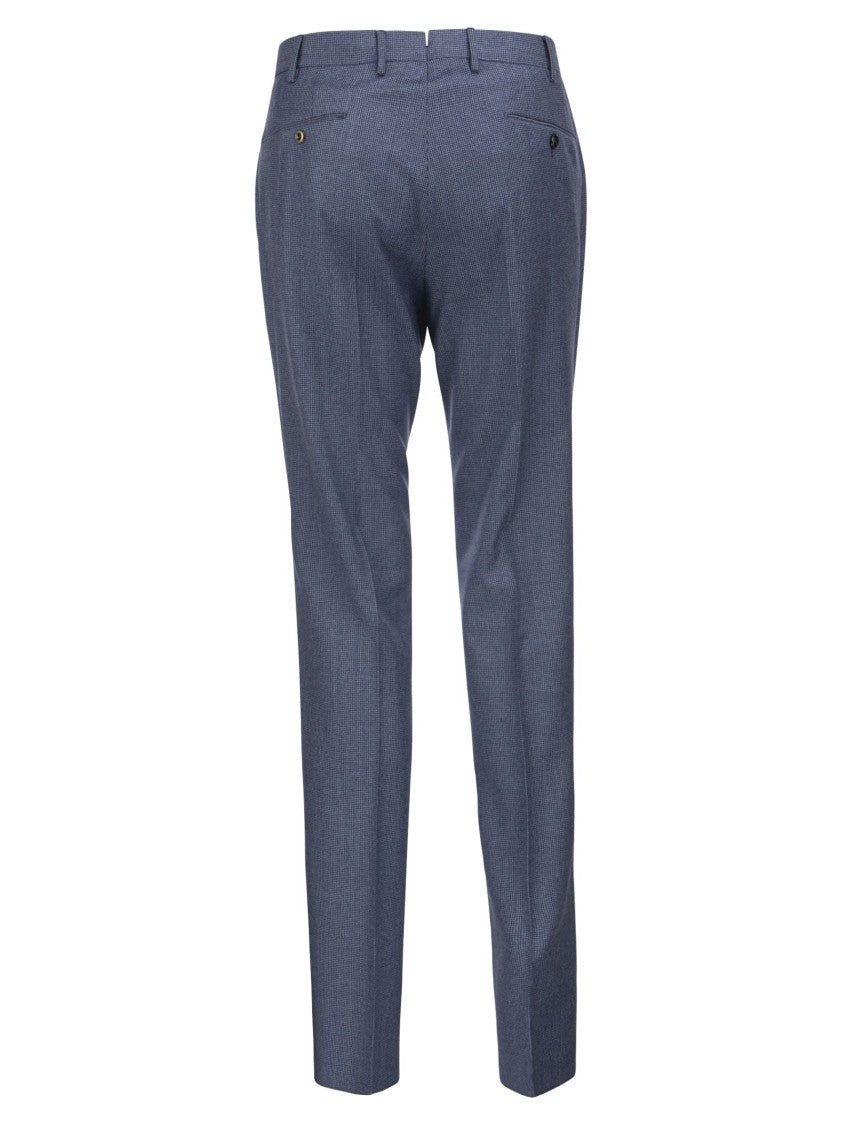 Pt Torino Super Slim Pied De Poule Wool Trousers