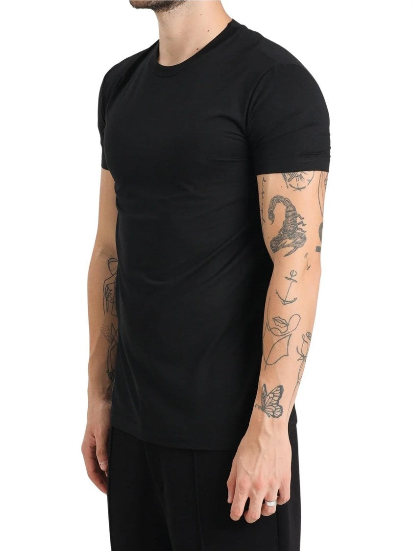 Dsquared2 Black Modal-Blend Crewneck T-Shirt