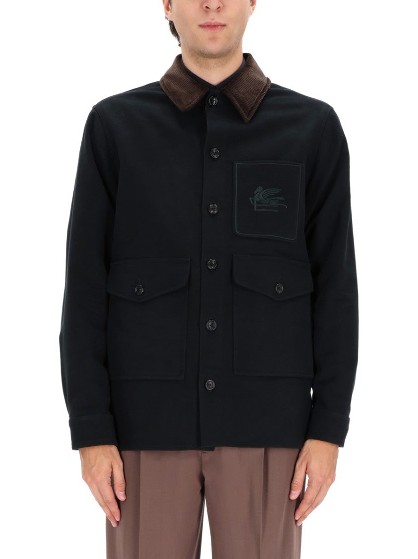 Etro Green Pegasus Casual Jacket