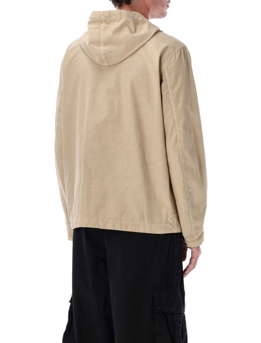 Stone Island Canvas Weave Cotton Hooded Field Jacket