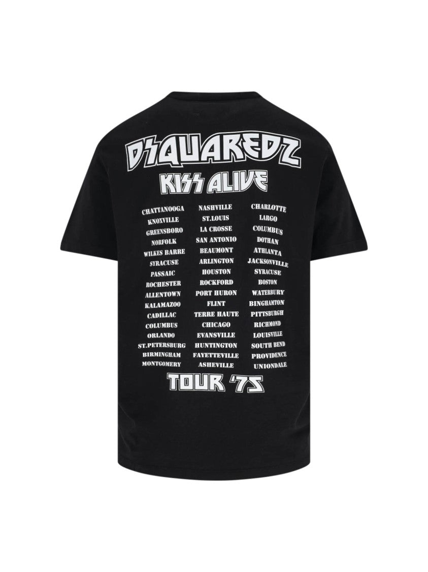 Dsquared2 Cigarette Fit Black Cotton T-Shirt