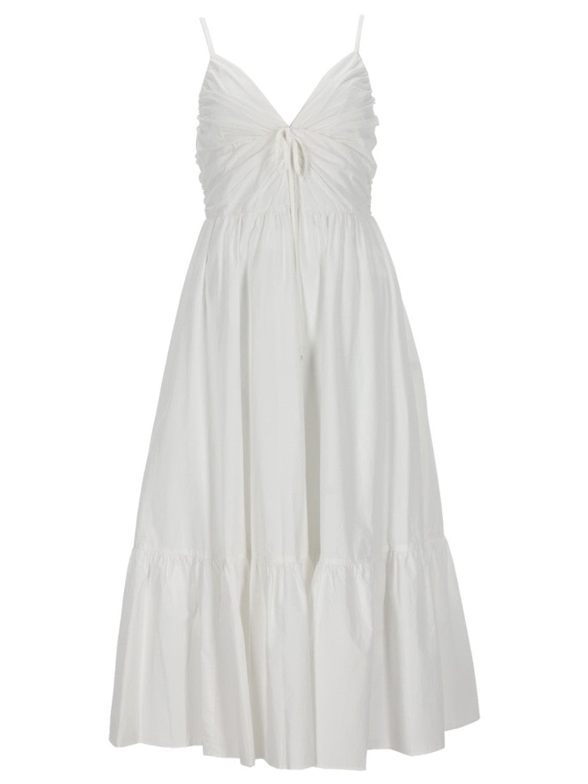 Michael Michael Kors Organic Cotton Ruched Sweetheart Dress