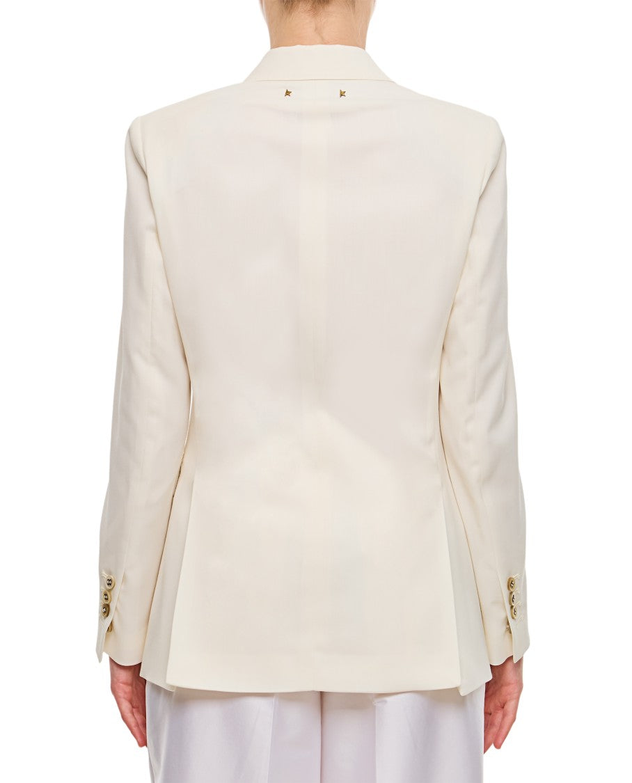 Golden Goose Cream Double-Breasted Blazer