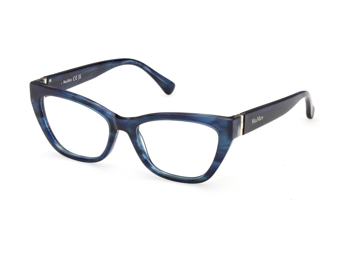 Max Mara Marbled Blue Mm5228 Oversized Cat-Eye Acetate Sunglasses