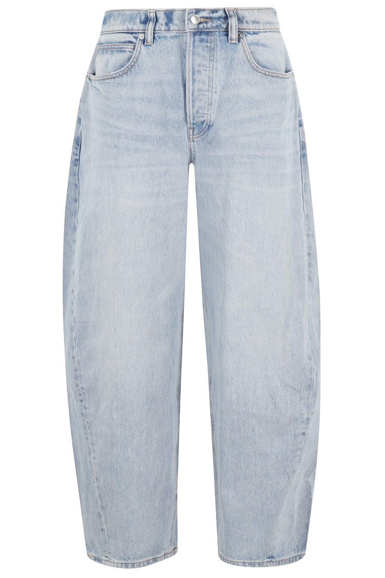 Alexander Wang Mid Rise Jeans With Vintage Bleach Wash