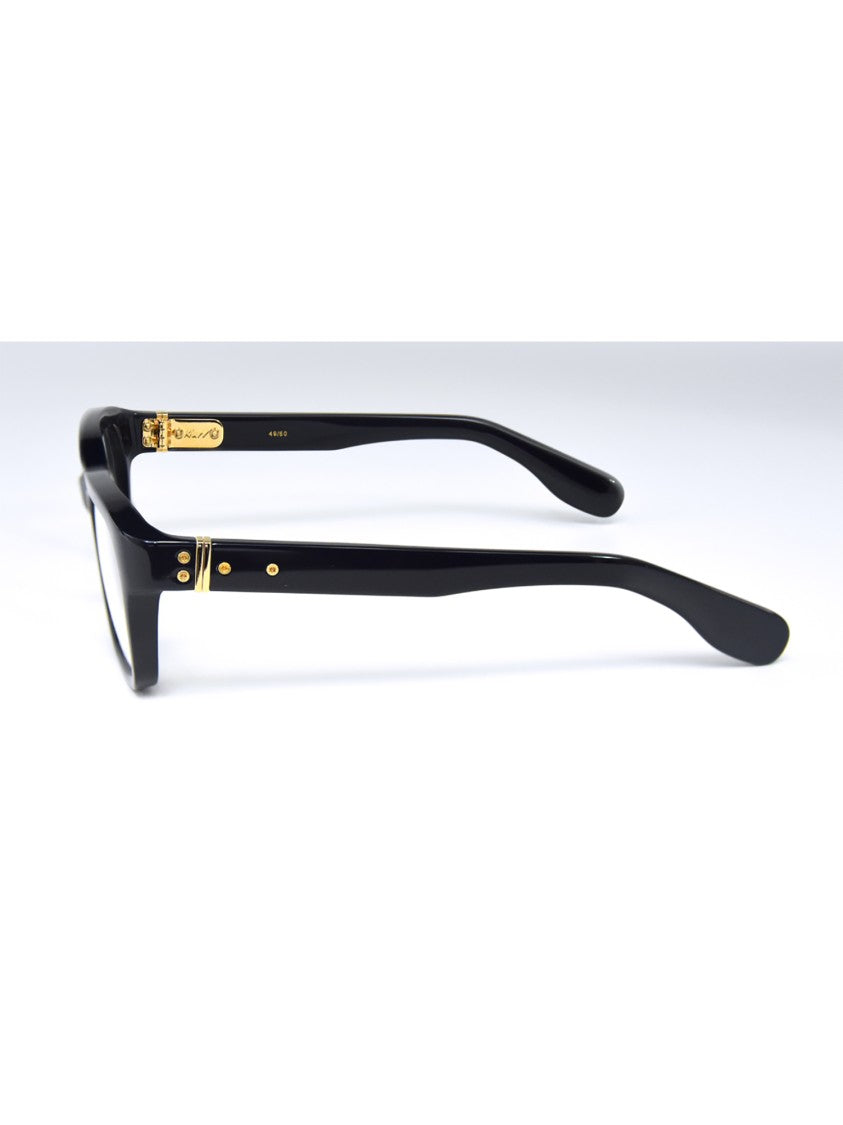 Kiurv Bold Rectangular Kiurv Optical Frames With Gold Accents