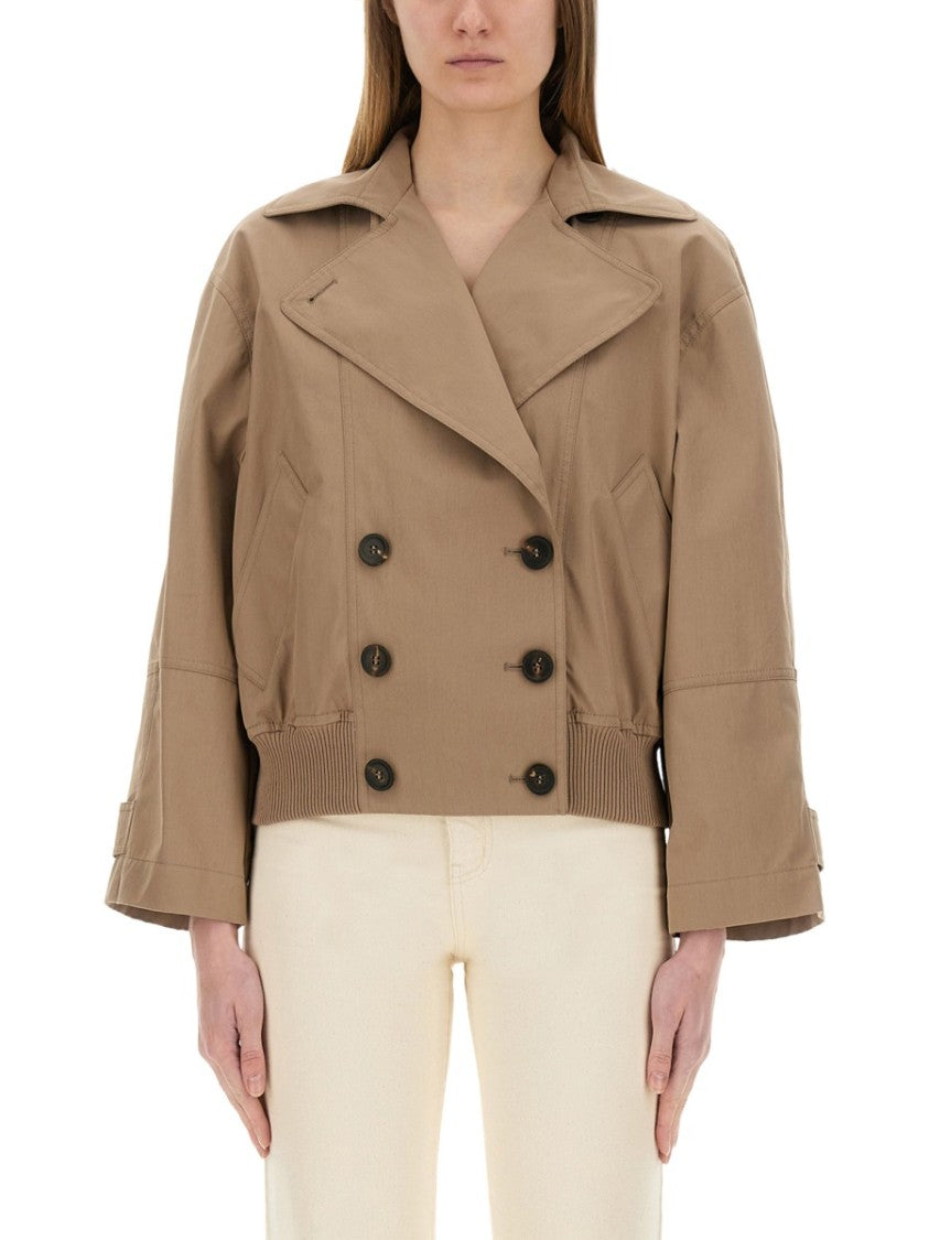 Brunello Cucinelli Techno Cotton Membraned Panama Crop Caban