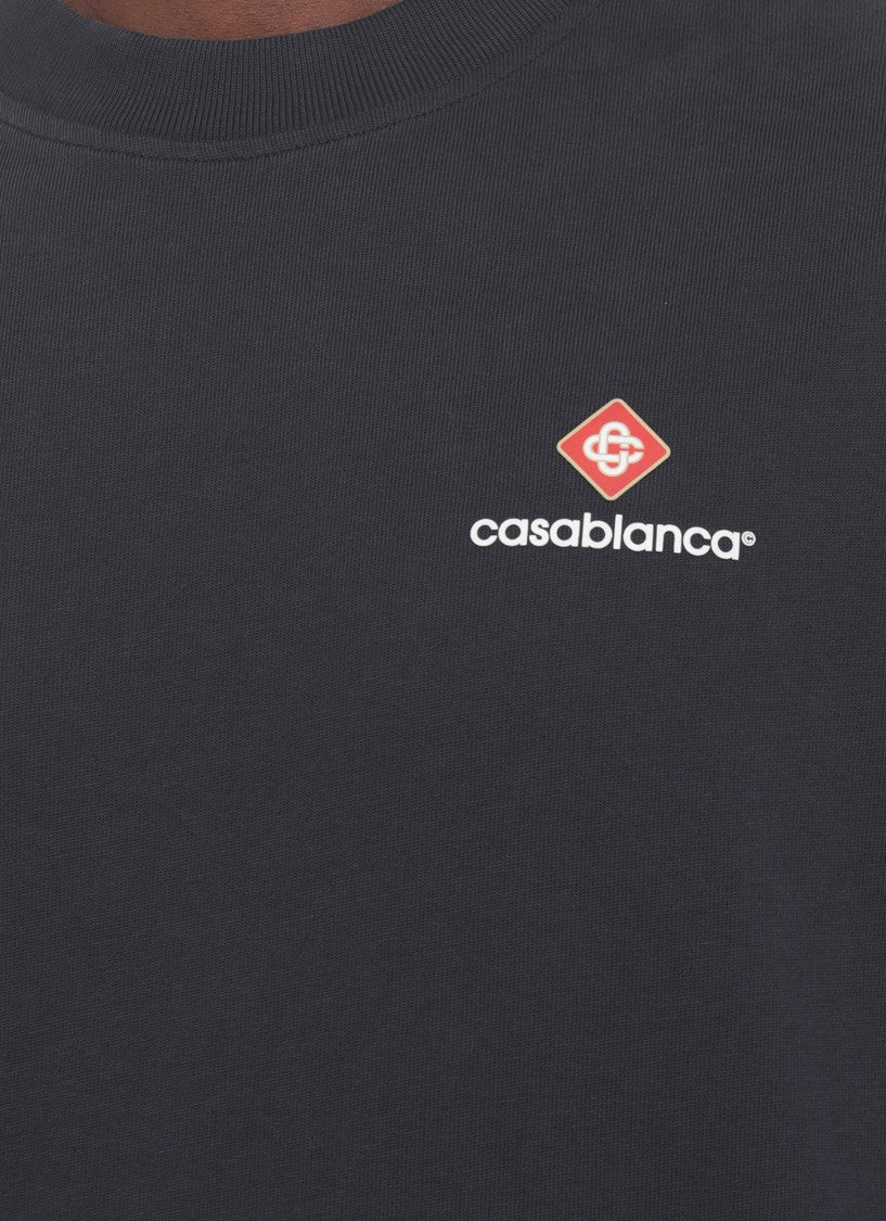 Casablanca Black Classic Embossed Logo T-Shirt