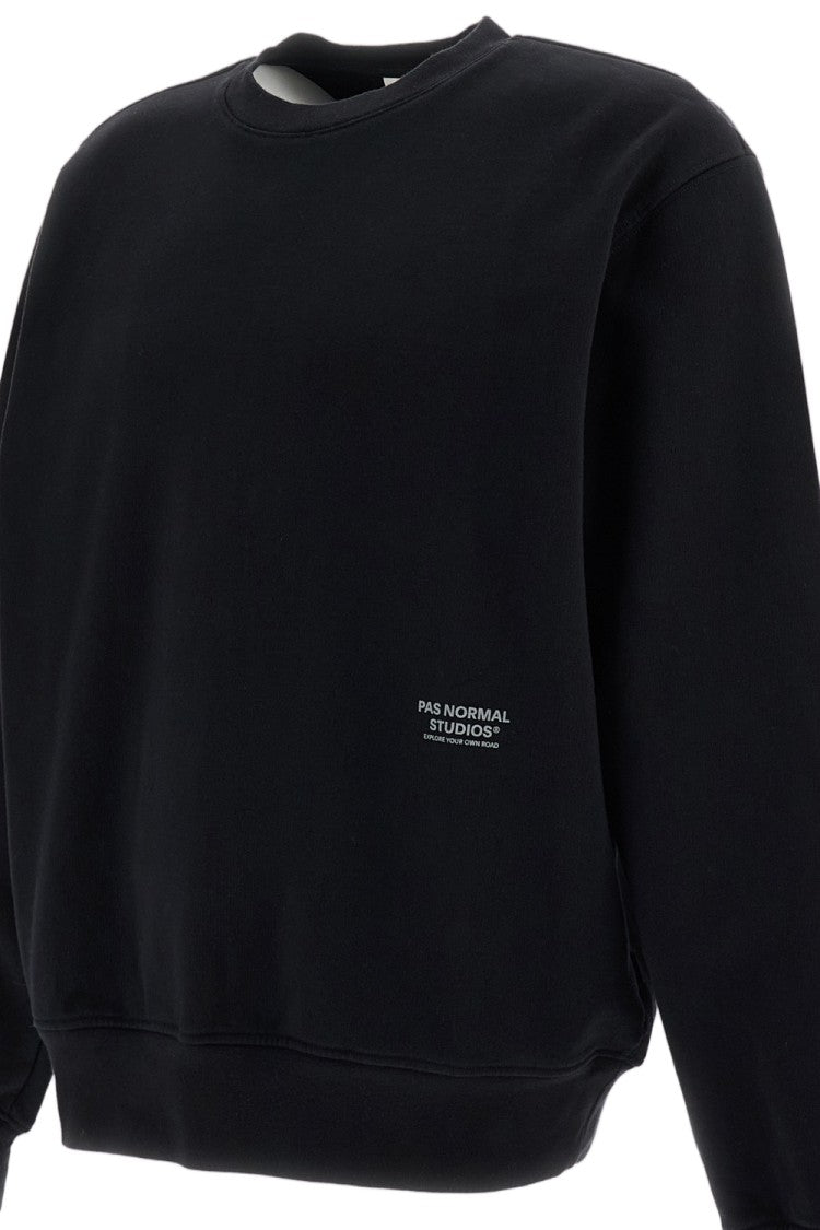 Pas Normal Studios Black Off-Race Heavy Cotton Sweatshirt