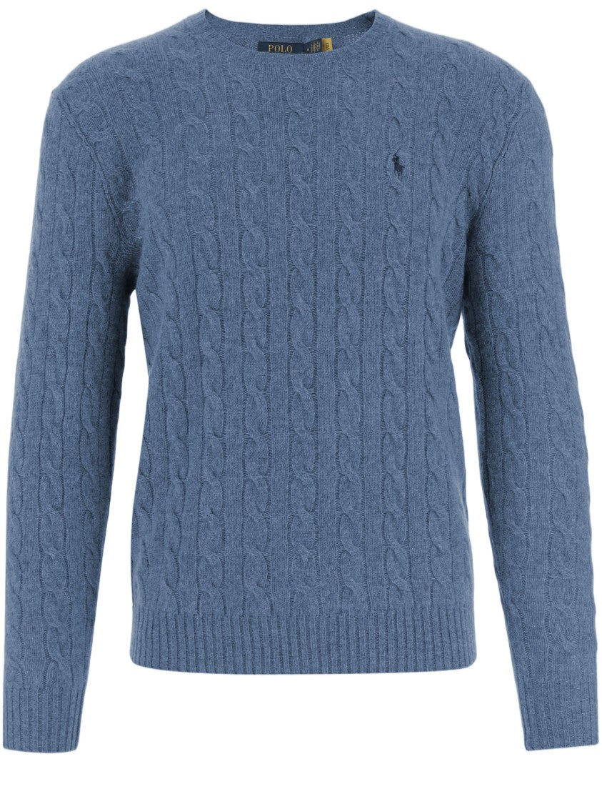 Polo Ralph Lauren Wool And Cashmere Cable-Knit Sweater With Embroidered Logo