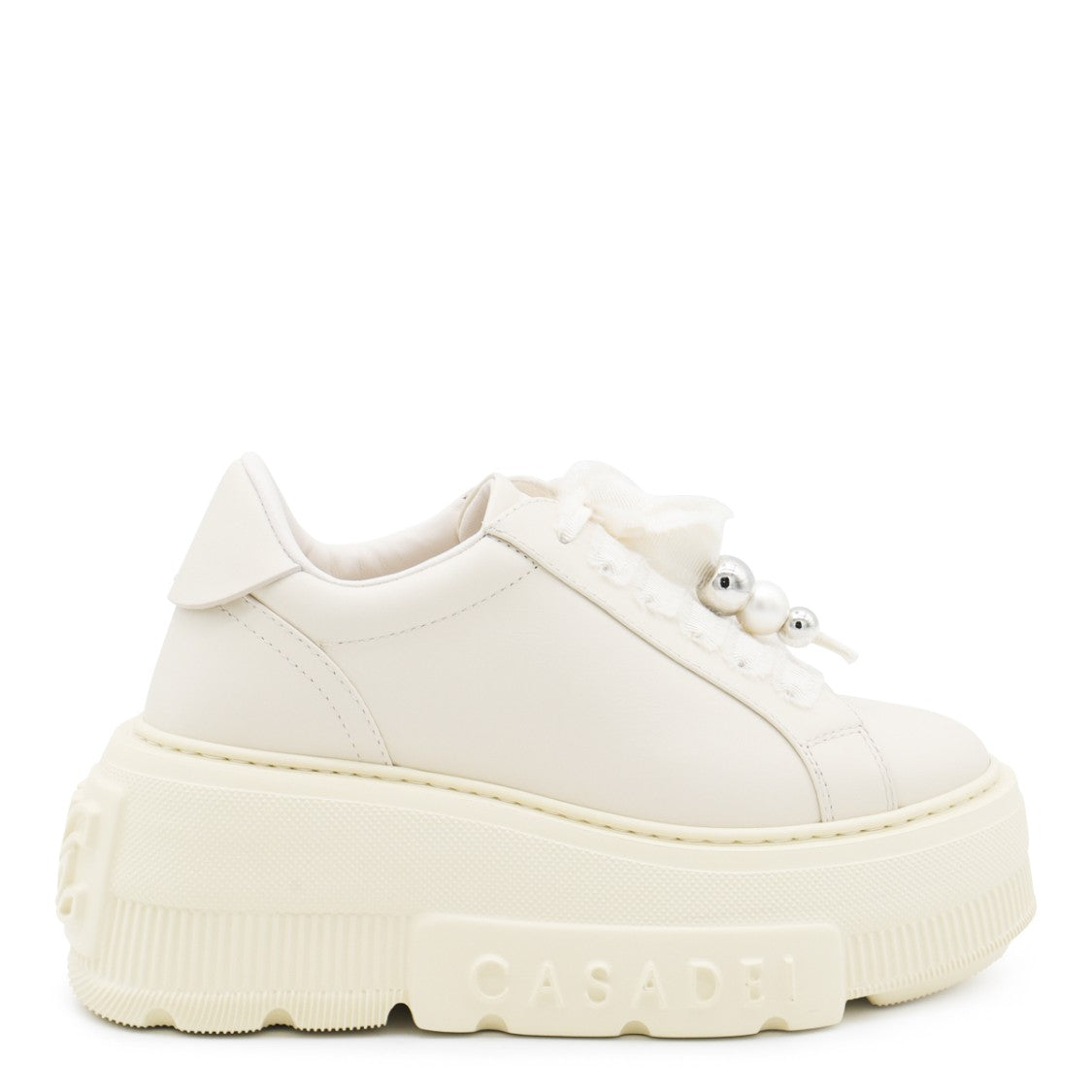 Casadei Milk Leather Nexus Sneakers