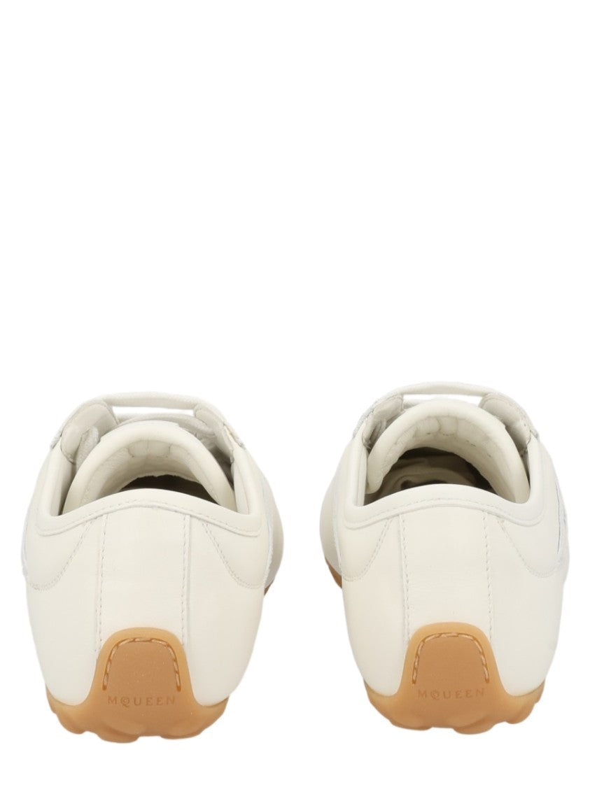 Alexander Mcqueen Boxe Minimalist White Calf Leather Sneakers