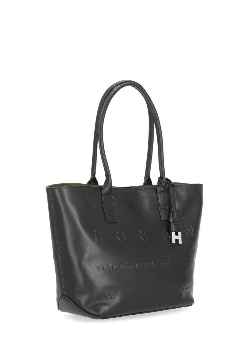 Hogan Smooth Leather Tote Bag With Removable Pouch