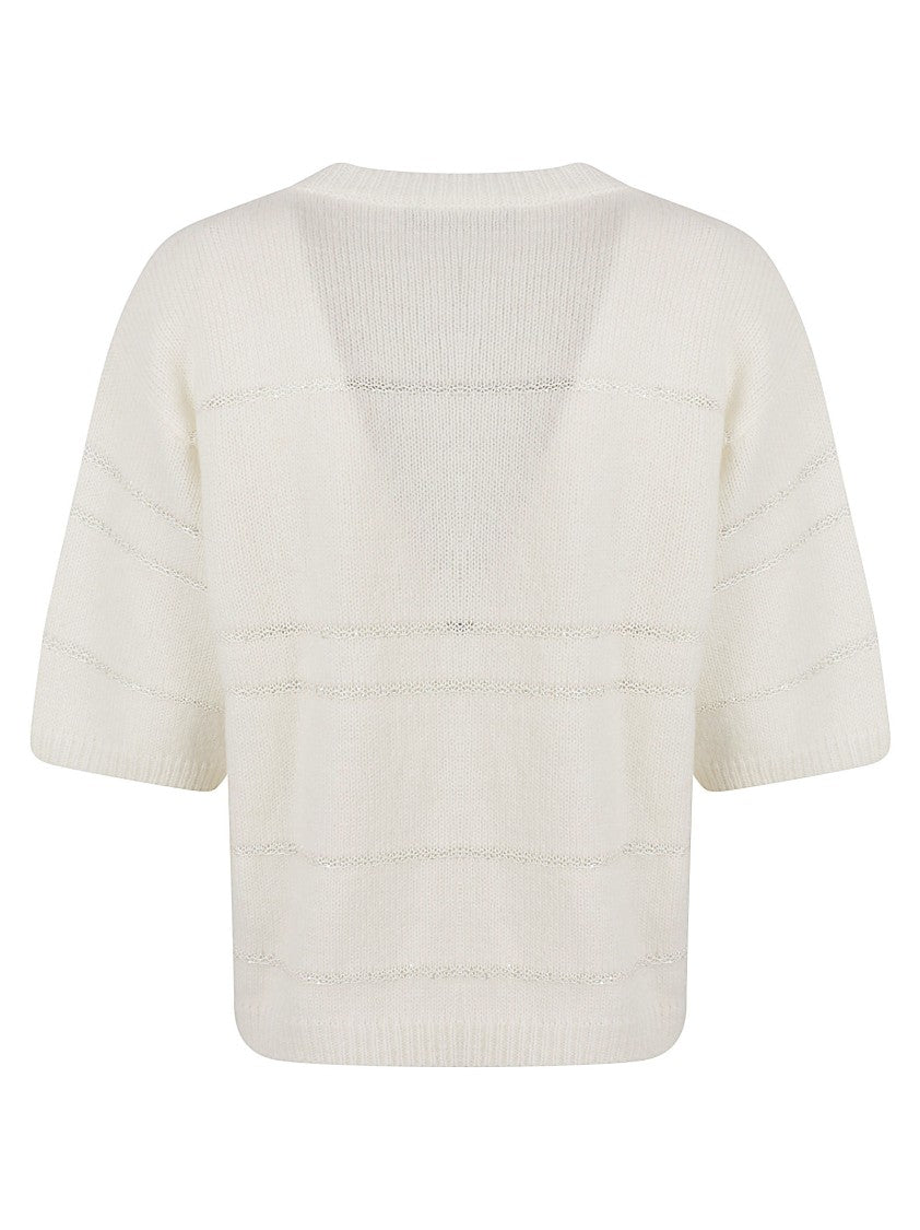 Fabiana Filippi Boxy Striped Knit Top