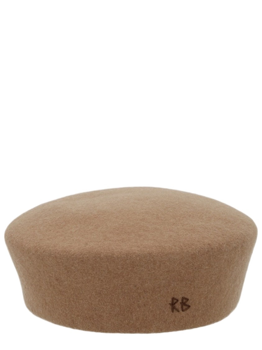 Ruslan Baginskiy Beige Embroidered Classic Wool Beret