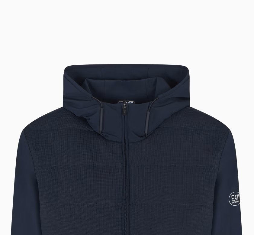 Ea7 Emporio Armani Regular Fit Bomber Jacket With Drawstring Hood