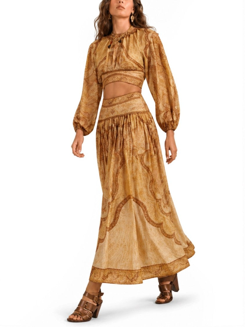 Zimmermann Neutrals Wanderlust Voluminous Sleeves Cotton Bodice