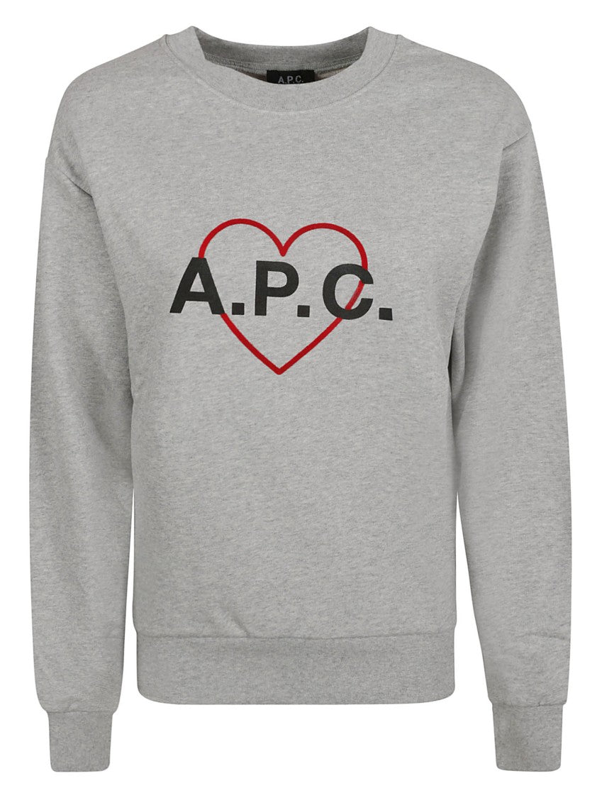 A.P.C. Graphic Heart Design Organic Cotton Sweatshirt