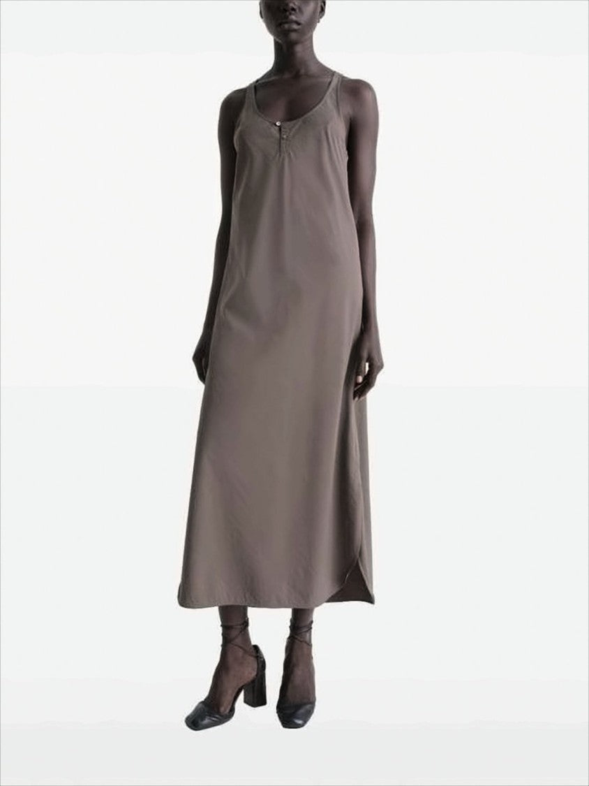 Lemaire Sleeveless Midi Dress With Scoop Neckline