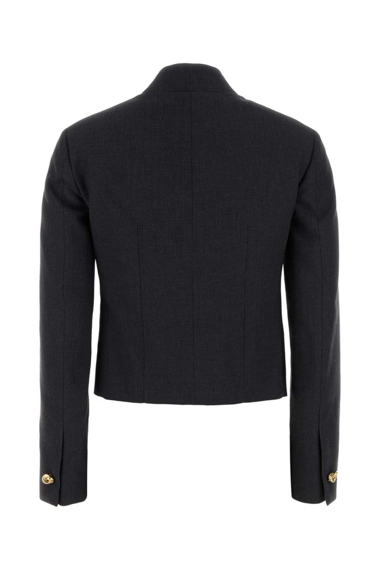 Bottega Veneta Graphite Cotton Blend Blazer