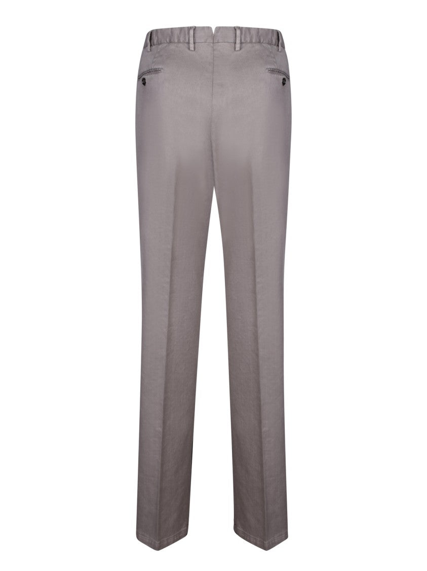Dell'oglio Linen-Cotton Blend Trousers With Fit And Classic Design