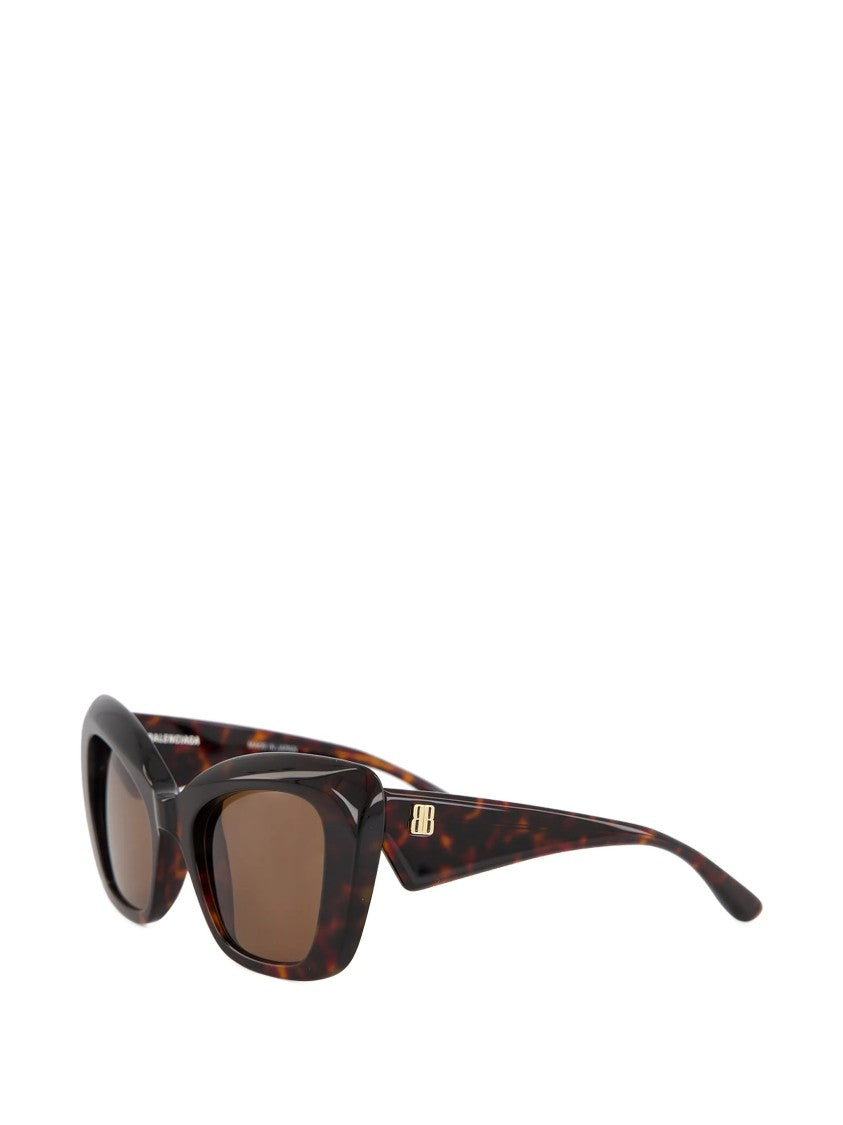 Balenciaga Tortoiseshell Diva Butterfly Oversized Sunglasses