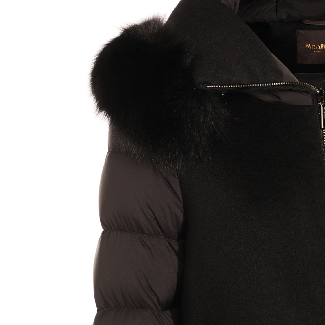 Moorer Black Wool Down Jacket