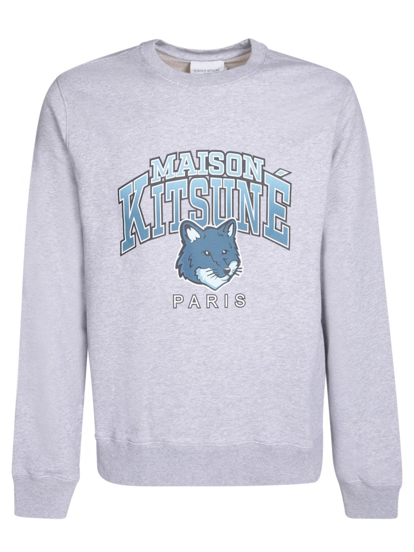Maison Kitsuné Grey Cotton Sweatshirt
