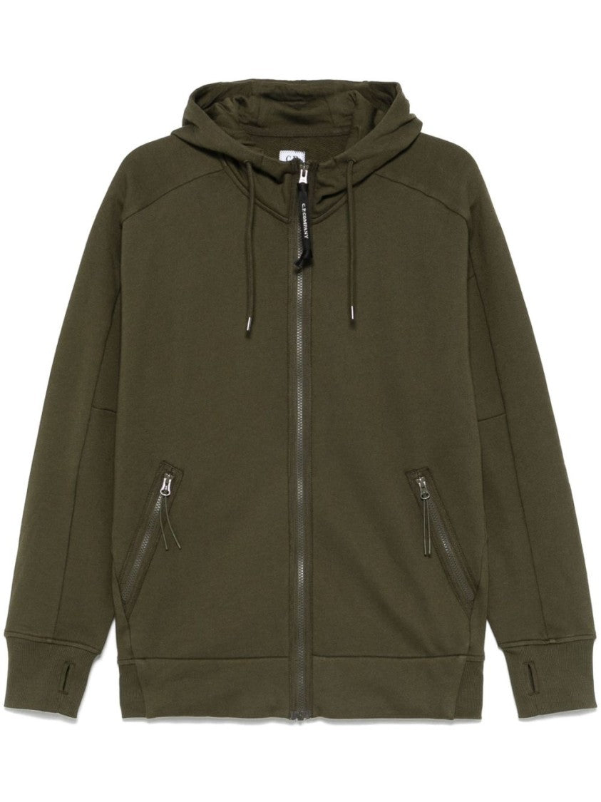 C.P. Company Fleece Zip-Up Hoodie With Unique Back Design